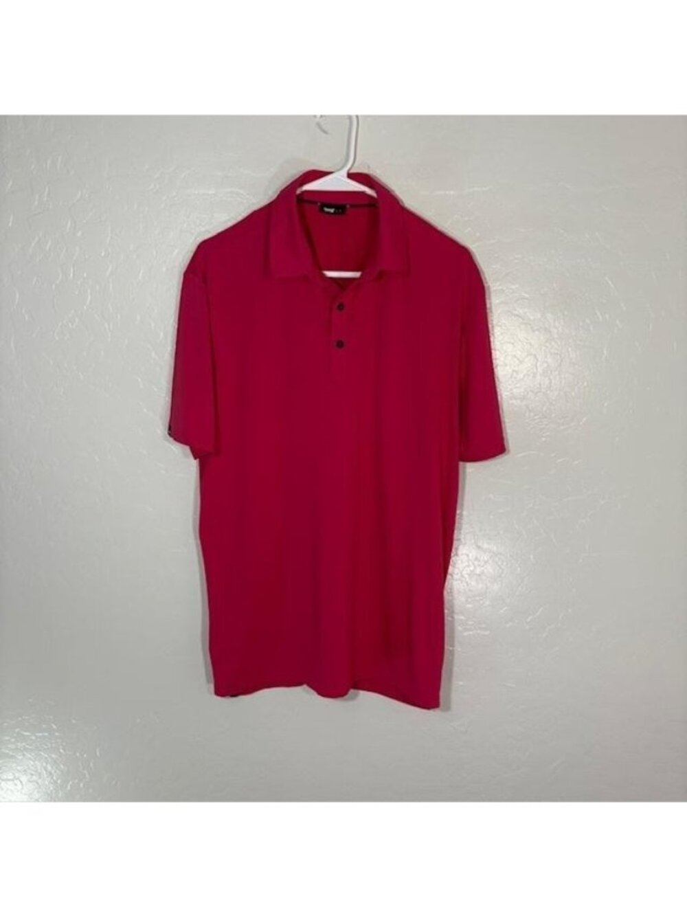 PXG Polo Shirt Mens Small Pink Solid Golf Performance Stretch Short Sleeve Top